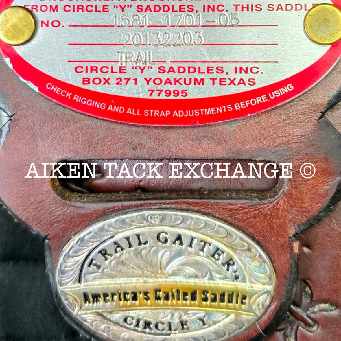 2013 Circle Y 1581 Alabama Trail Gaiter Western Saddle, 17" Seat, Wide Tree - Full QH Bars