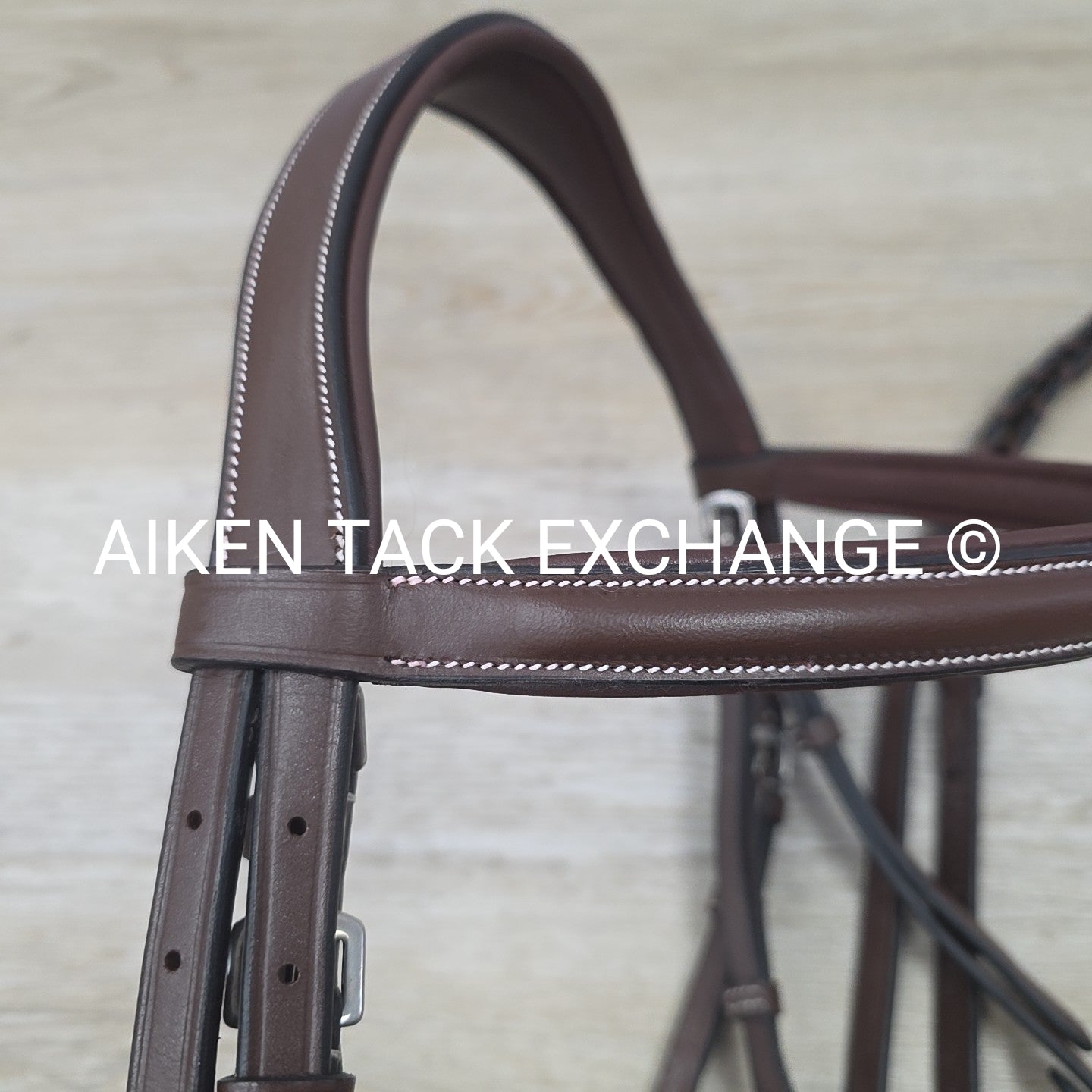 HDR Pro Mono Crown Fancy Stitch Padded Bridle with Reins, Brown, Size Full/Horse