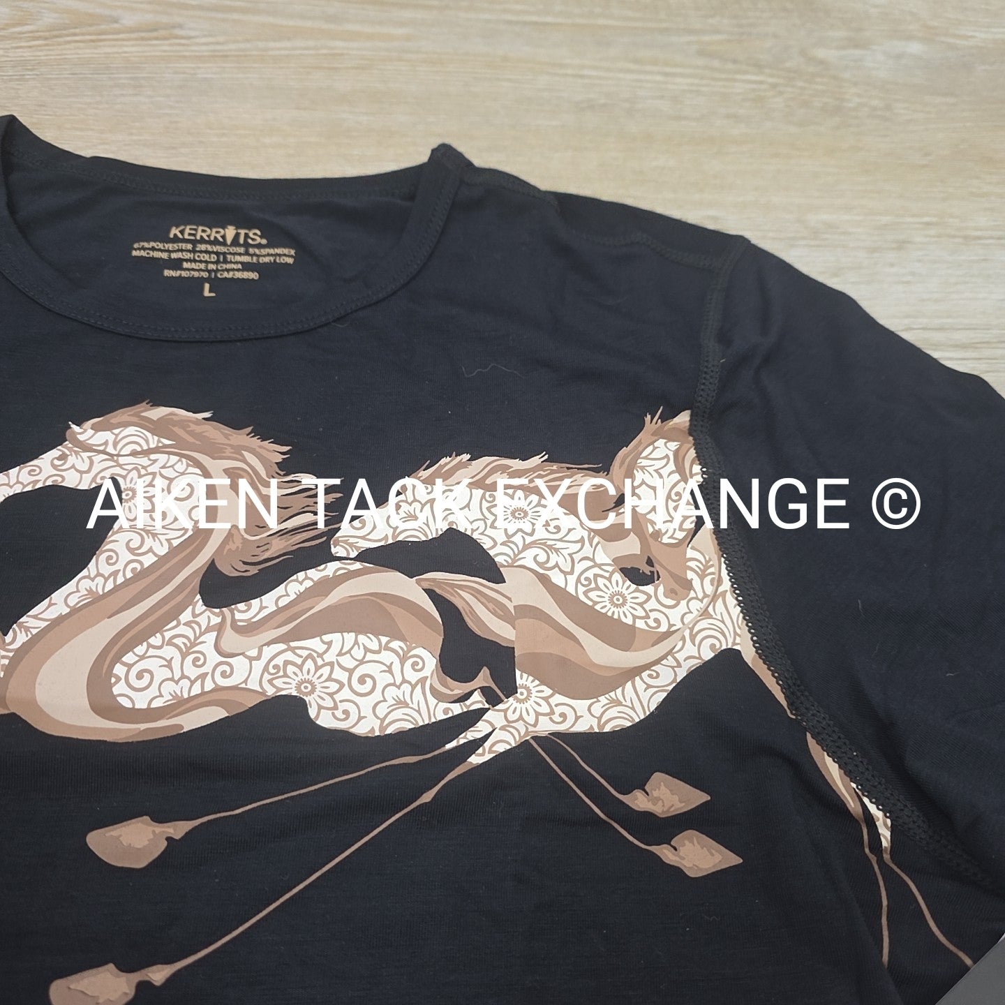 Kerrits Melody Horse Tee Shirt, Size Large