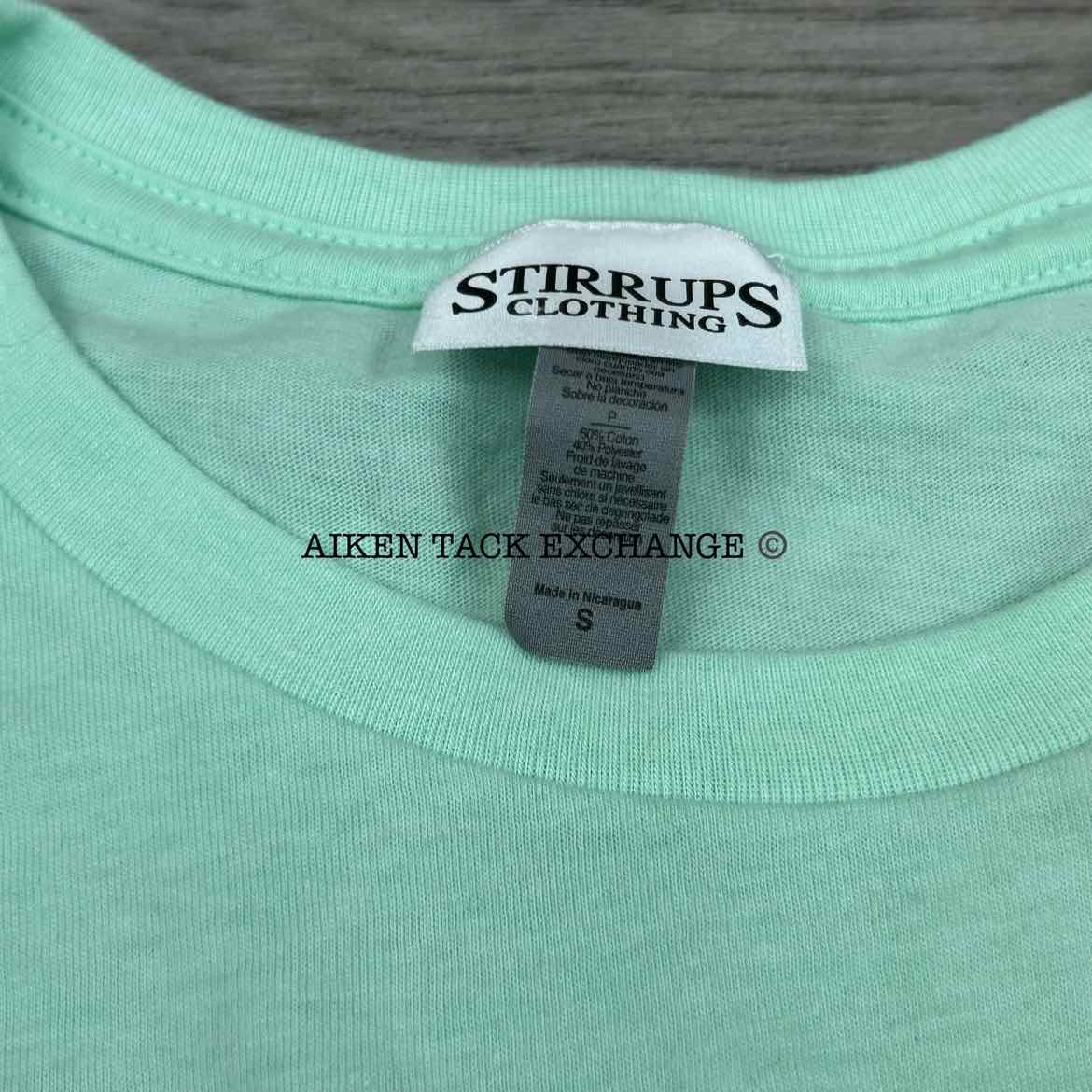 Stirrups Clothing Short Sleeve Equestrian T-Shirt, Size Small