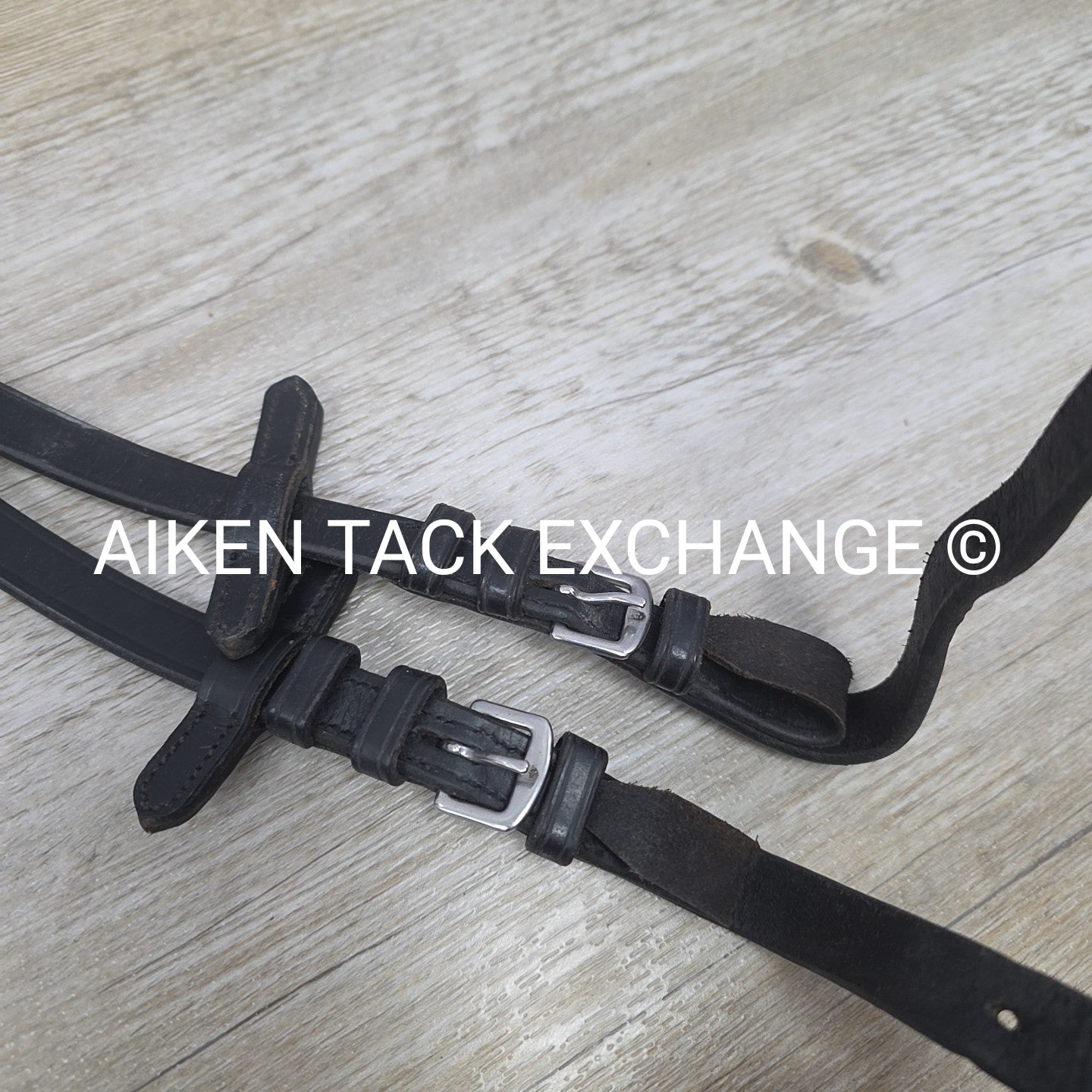 Bobby's English Tack Fairhaven Plain Raised Flash Bridle with Cotton Web Reins,