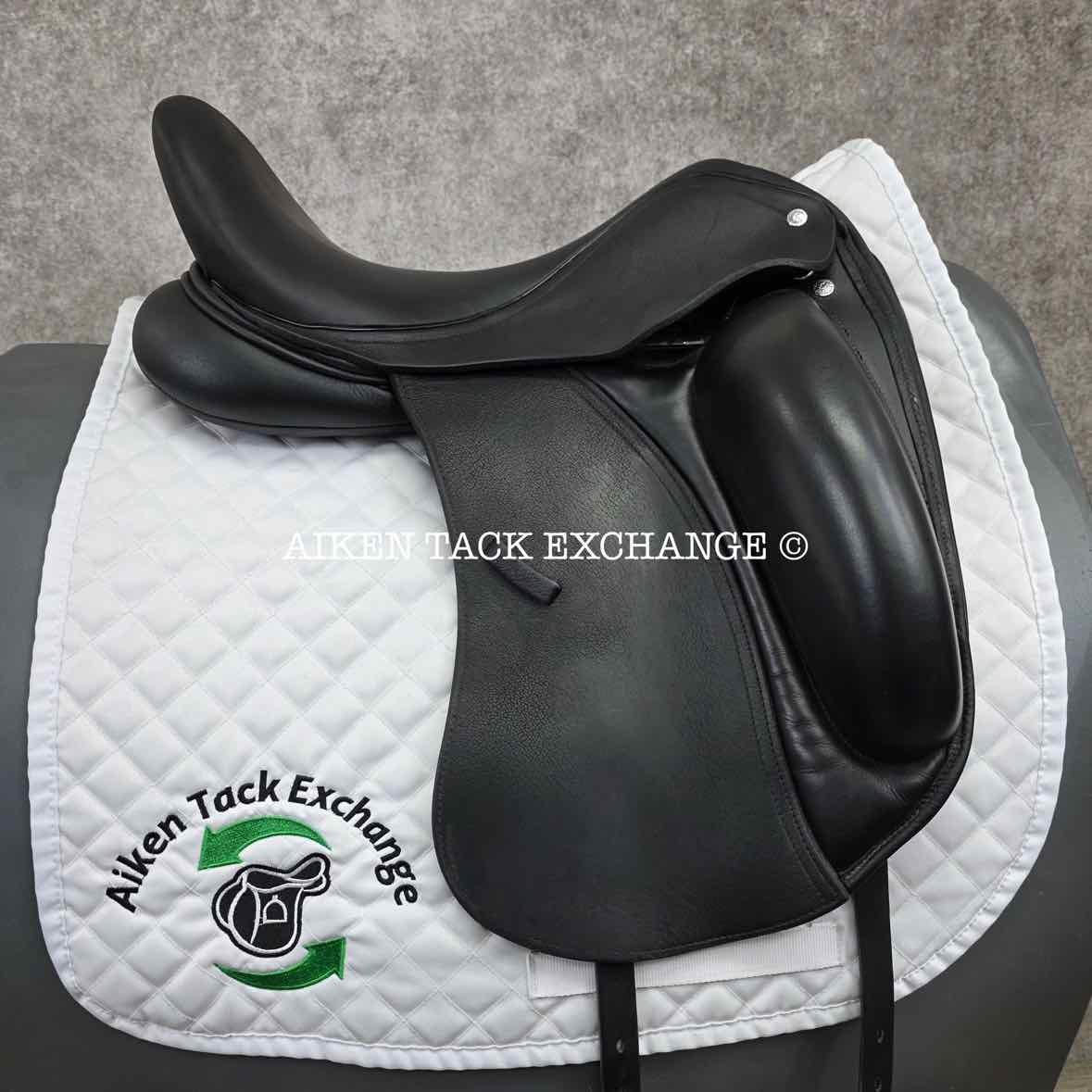 2020 Custom Saddlery Wolfgang Gemini R Monoflap Dressage Saddle, 17.5" Seat, Adjustable Tree, Wool Flocked Panels