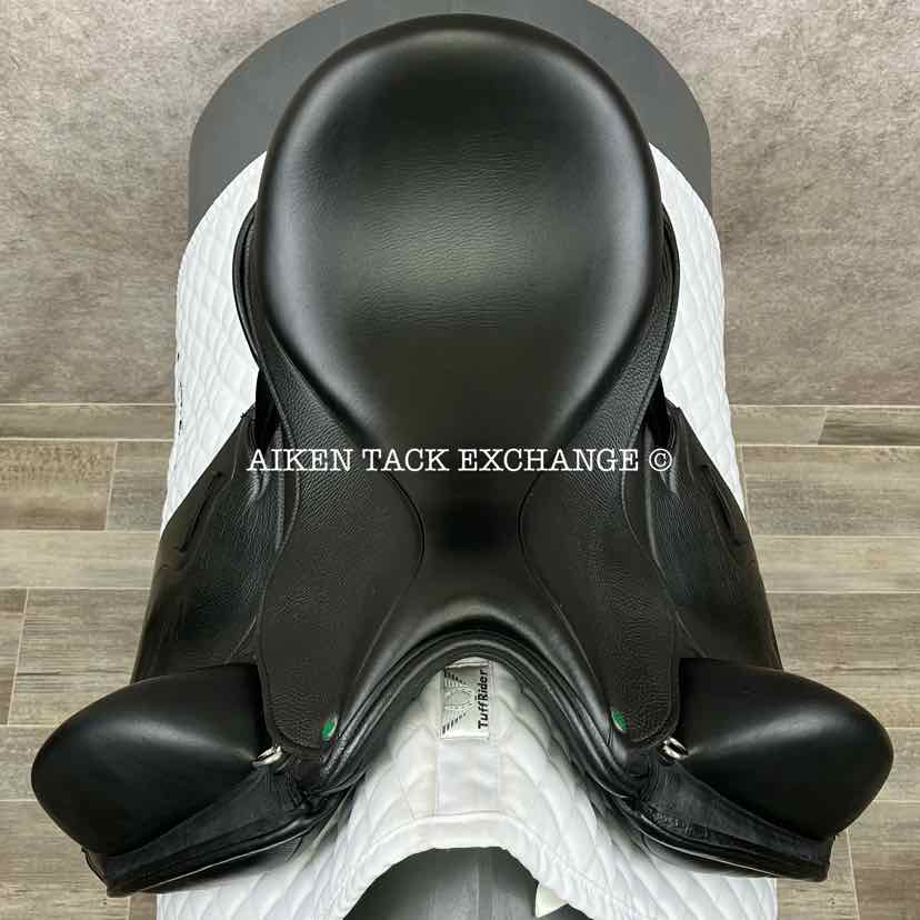 2023 Envy by Custom Saddlery Rhythm Monoflap Dressage Saddle, 17" Seat, Adjustable Tree, Wool Flocked Panels