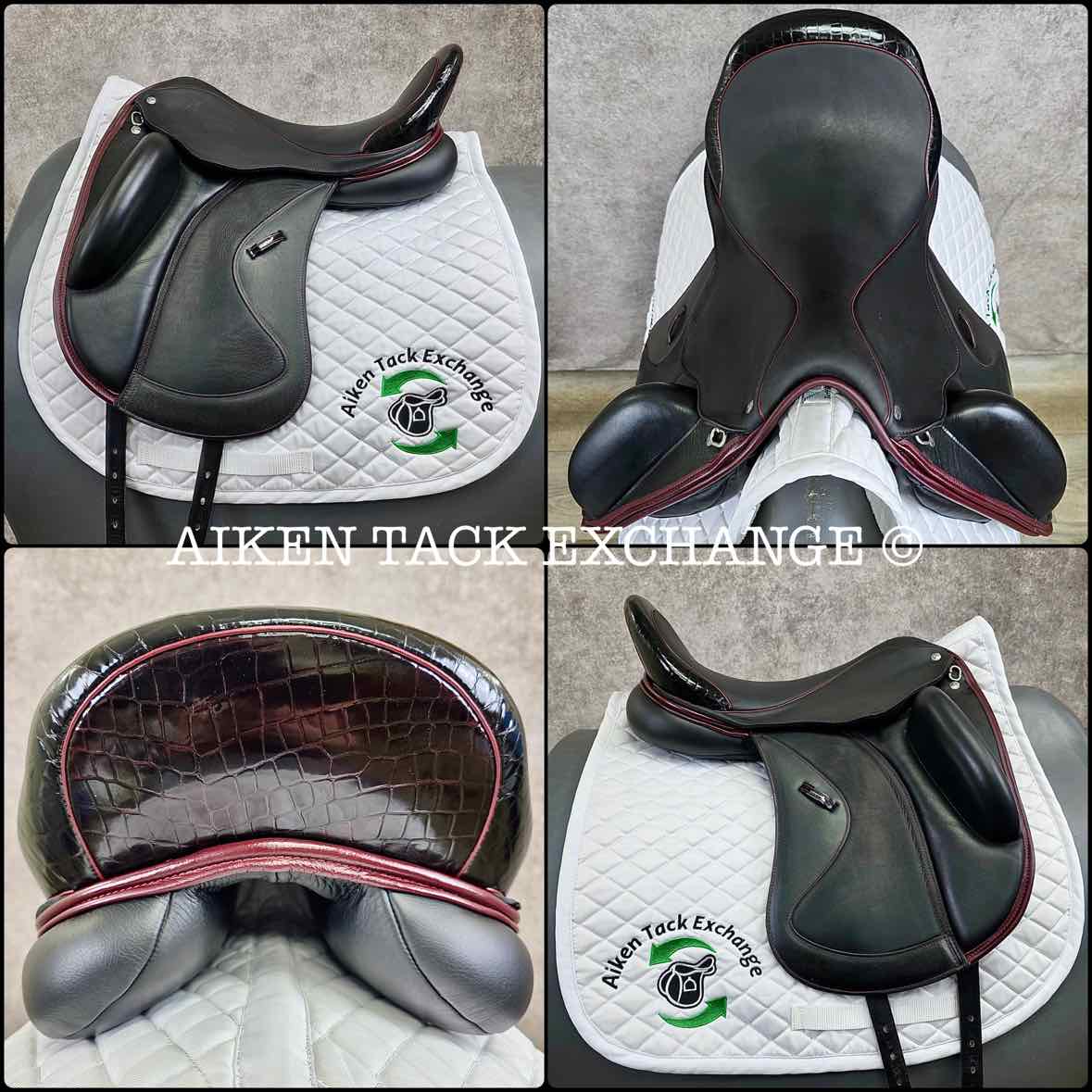 2022 Custom Saddlery Wolfgang Solo MKII Monoflap Dressage Saddle, 17.5" Seat - Short Flap, Adjustable Tree, Wool Flocked Panels