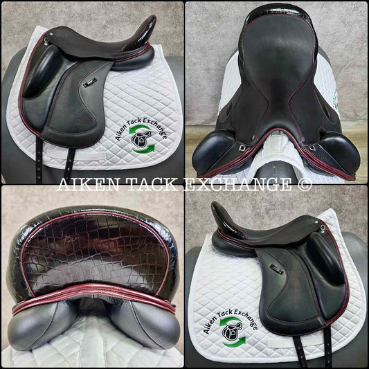 2022 Custom Saddlery Wolfgang Solo MKII Monoflap Dressage Saddle, 17.5" Seat - Short Flap, Adjustable Tree, Wool Flocked Panels