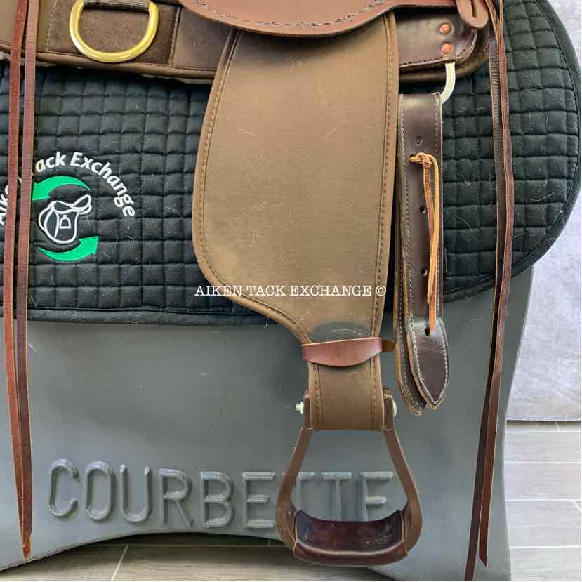 2016 Circle Y High Horse 6921 Driftwood Cordura Trail Western Saddle, 15" Seat, Wide Tree - Full QH Bars