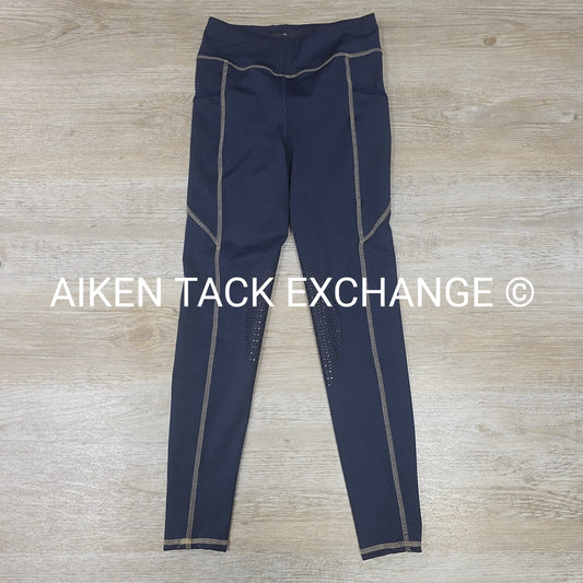 Riding Sport by Dover Silicone Grip Knee Patch Riding Tights, Youth Large