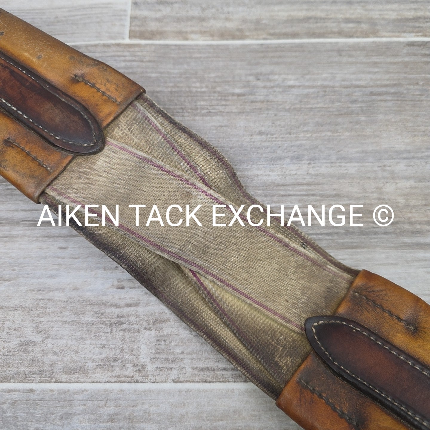 Mortack Girth with Double Elastic, Brown, 46"