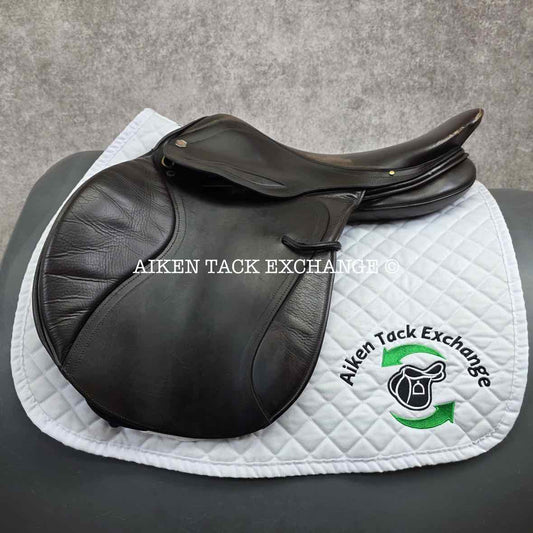 Albion Kontact Pro H/J Jewell Jump Saddle, 17.5" Seat, Medium Tree, Wool Flocked Panels