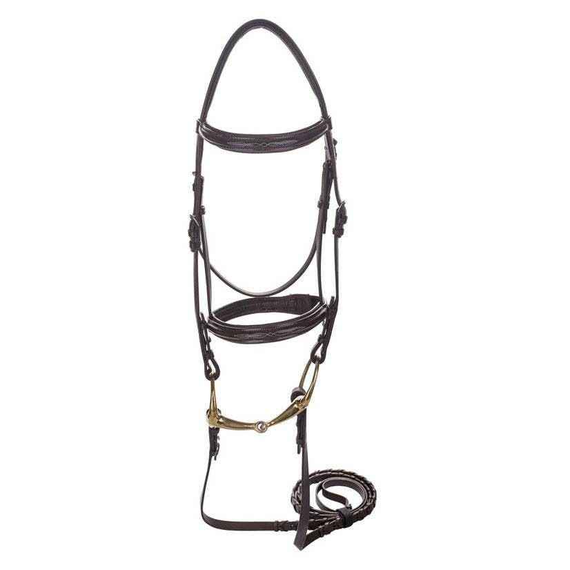 Henri de Rivel Advantage Mono Crown Padded Bridle: Havana / Horse