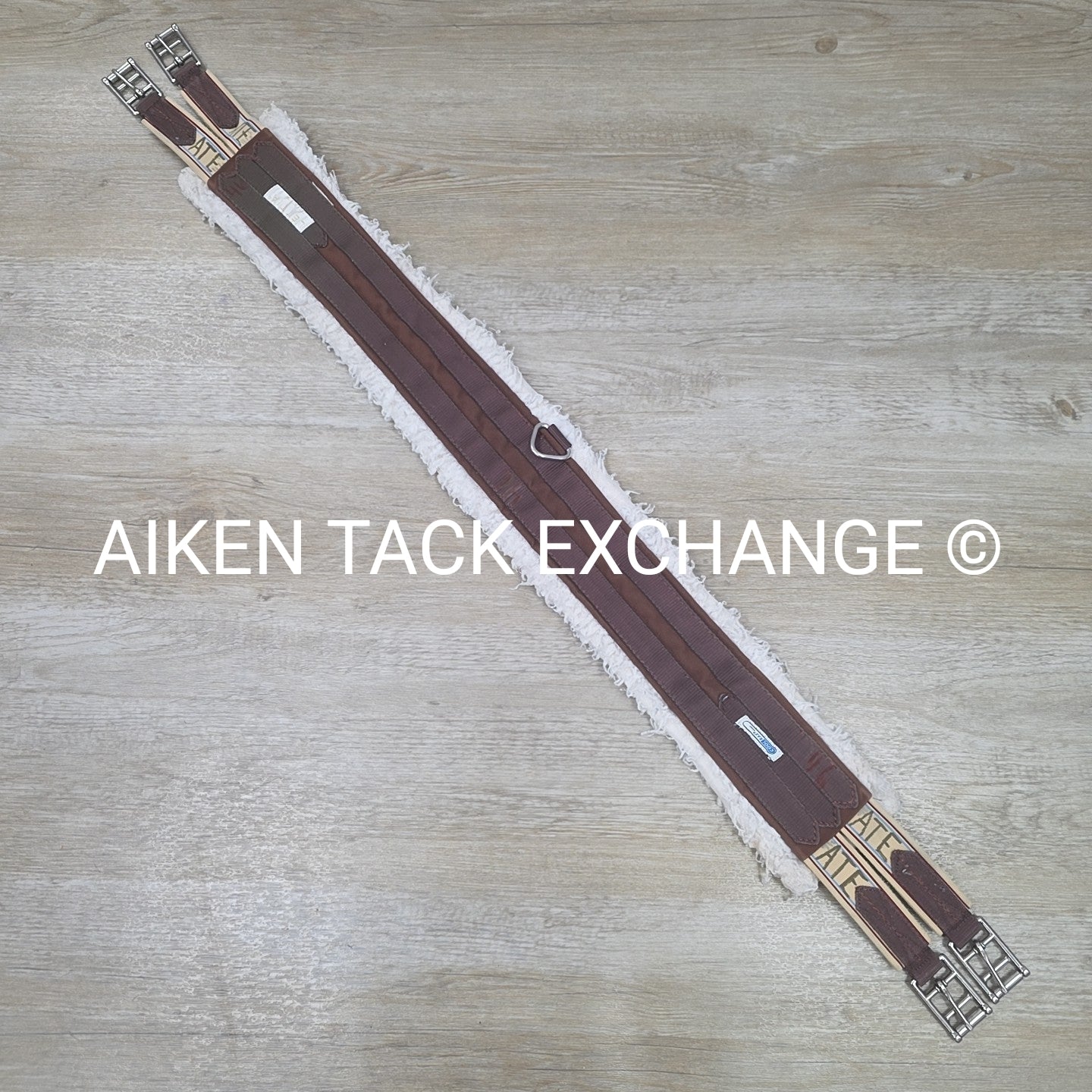 Lettia Fleece Lined CoolMax Girth with Double Elastic, Brown, 46"