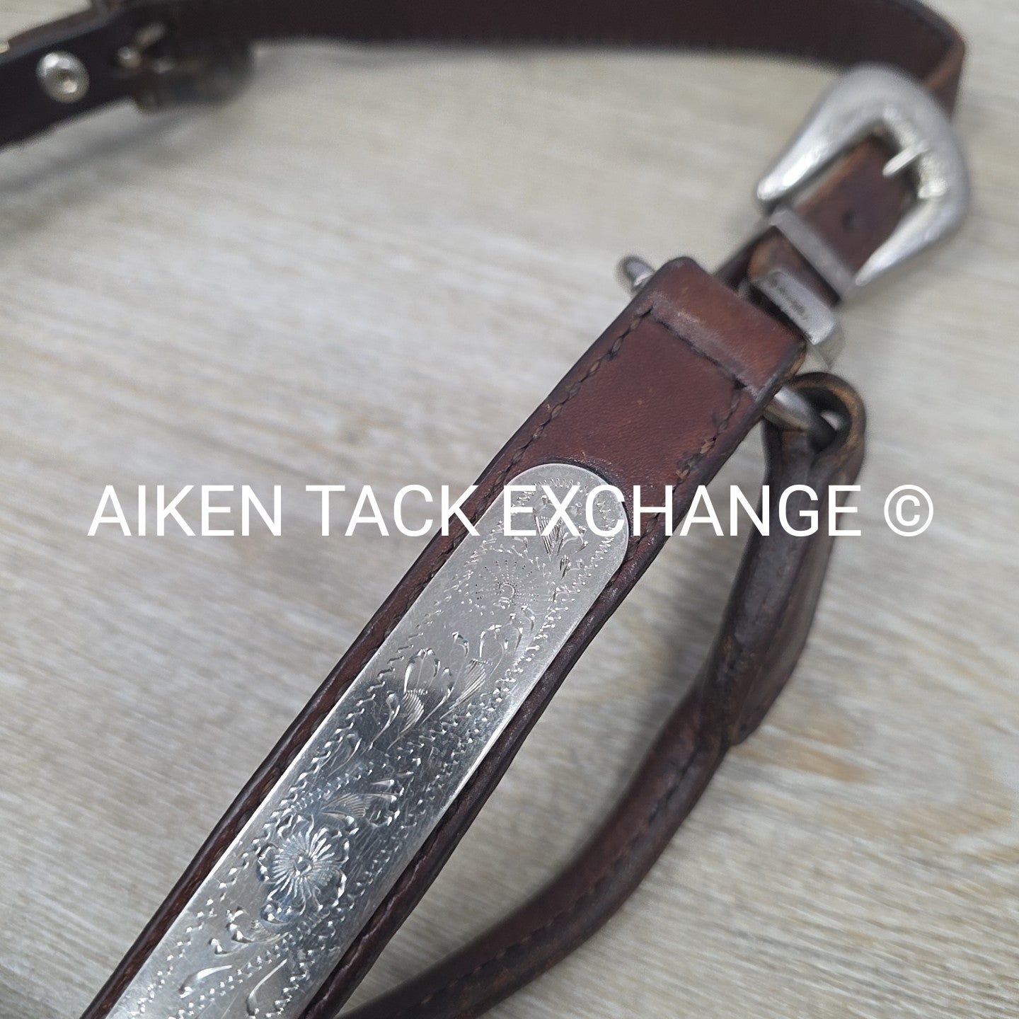 Circle Y Engraved Show Halter with Matching Lead, Size Full