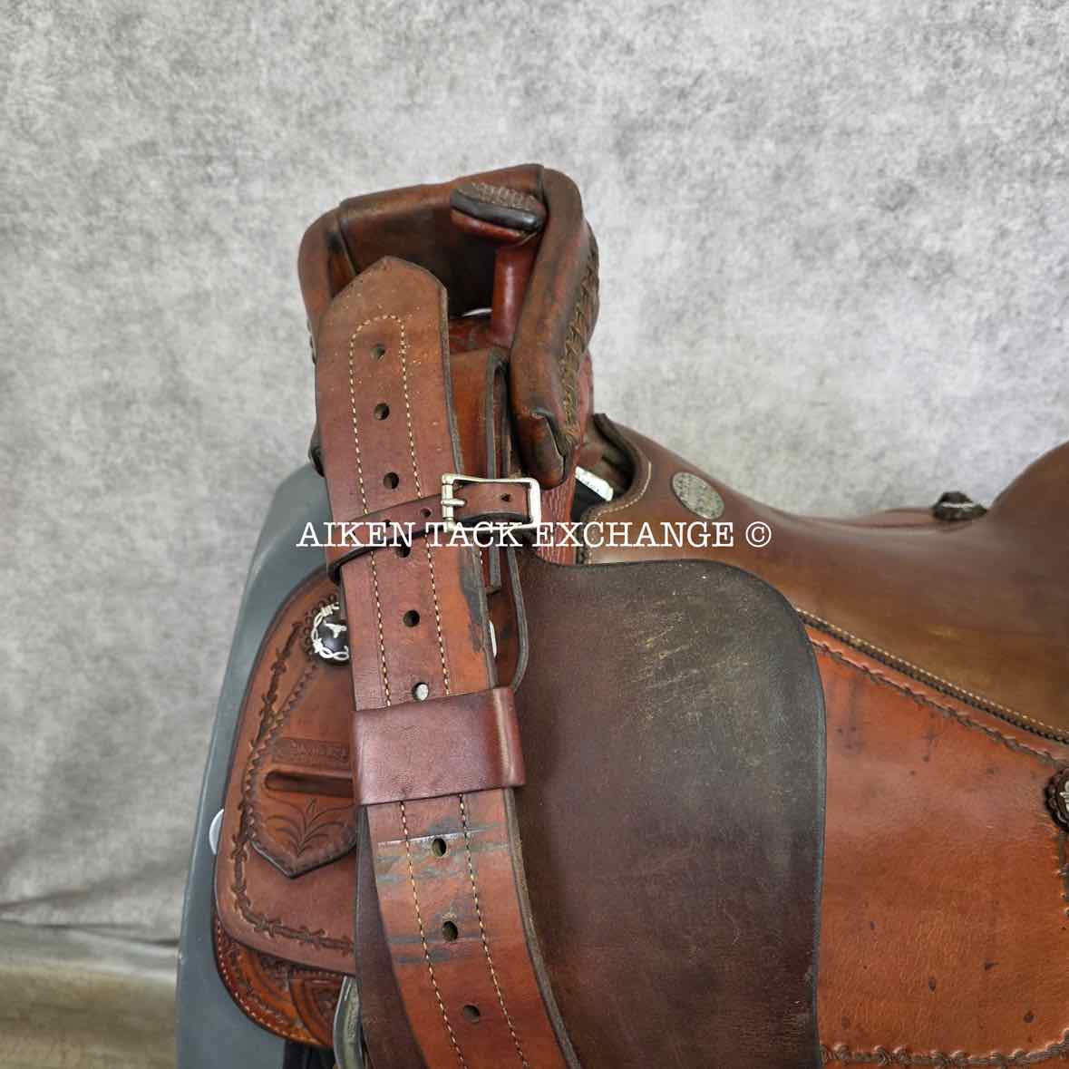Martin Saddlery Western Saddle, 17.5" Seat, Wide Tree - Full QH Bars