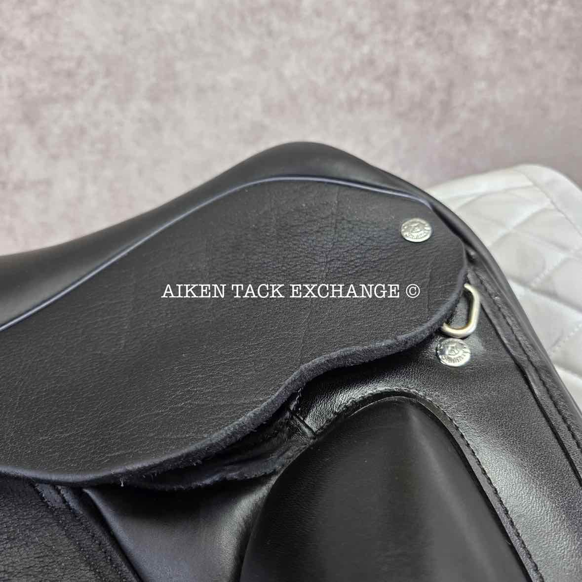 2021 Custom Saddlery Wolfgang Solo II Monoflap Dressage Saddle, 17.5" Seat - Short Flap, Adjustable Tree, Wool Flocked Panels