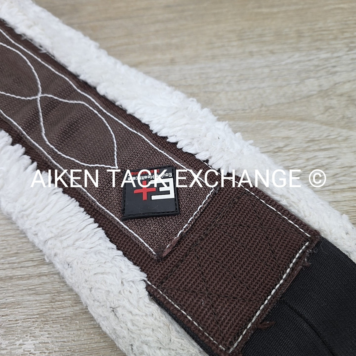 Equine Healthcare International Fleece Girth, Double End Elastic, Brown, 48"