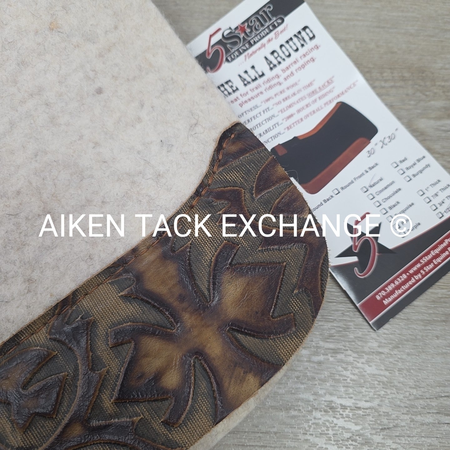 5 Star All Around Western Saddle Pad, 30" x 30", 1/2" Thick