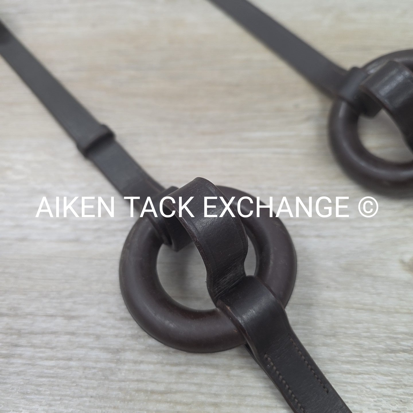 Rubber Donut Leather Side Reins, Brown