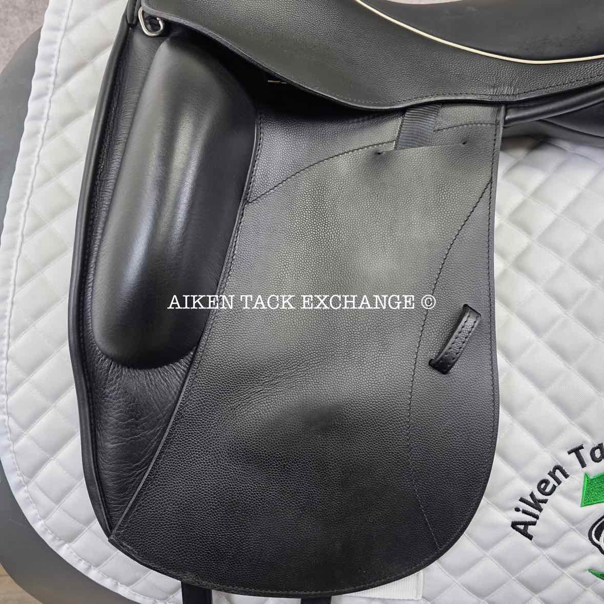 2022 Custom Saddlery Icon Coda Monoflap Dressage Saddle, 17" Seat, Adjustable Tree, Wool Flocked Panels