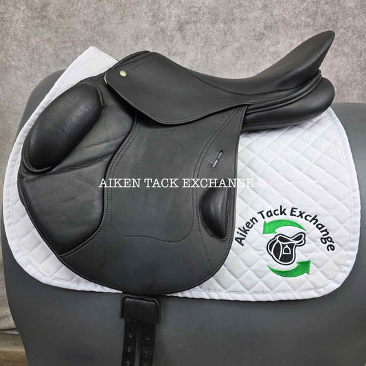 2010 Schleese Eagle XC Monoflap Jump Saddle, 18" Seat, Adjustable AdapTree, Wool Flocked Panels