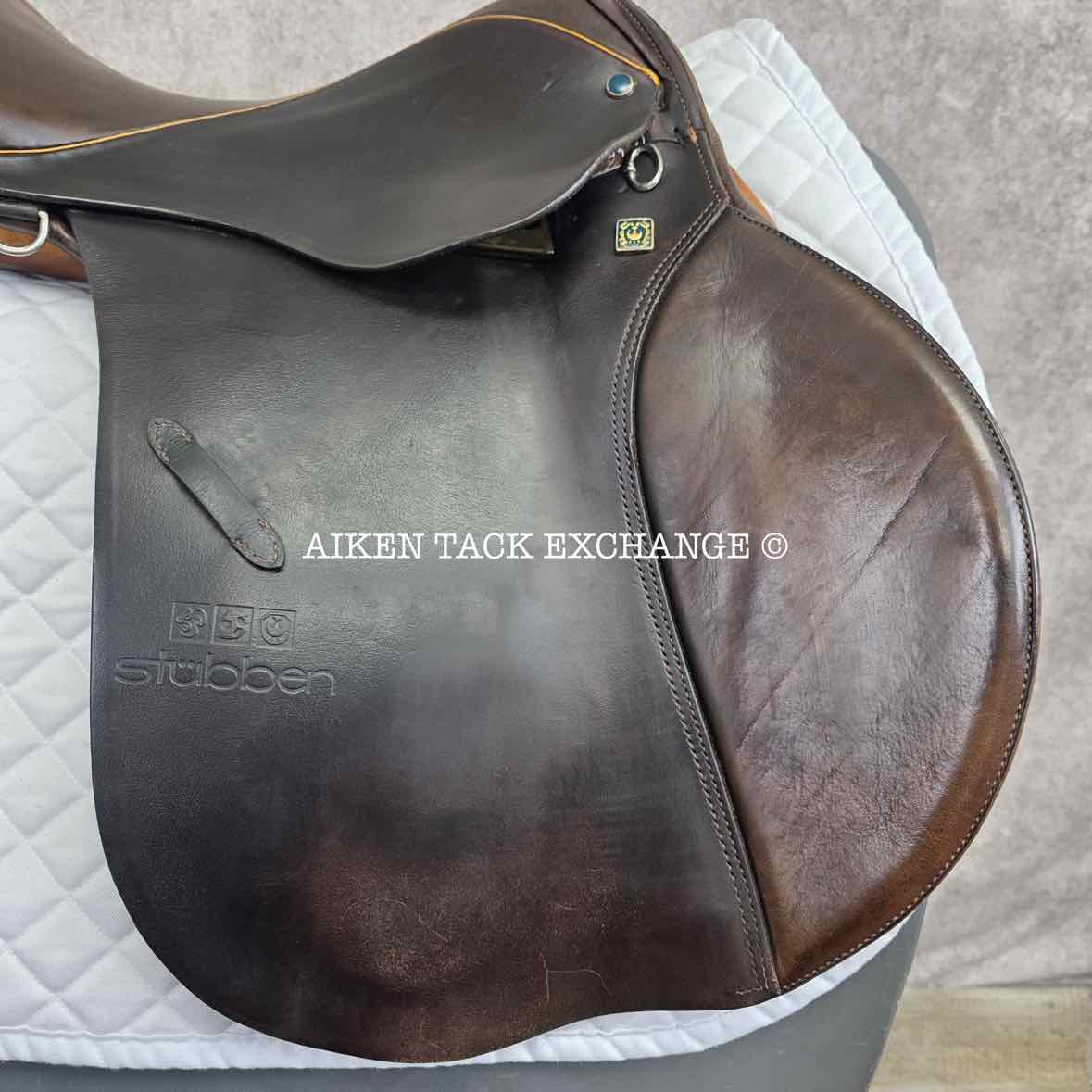 Stubben Siegfried Saddle, 18.5" Seat, 31cm Tree - Medium Wide, Wool Flocked Panels