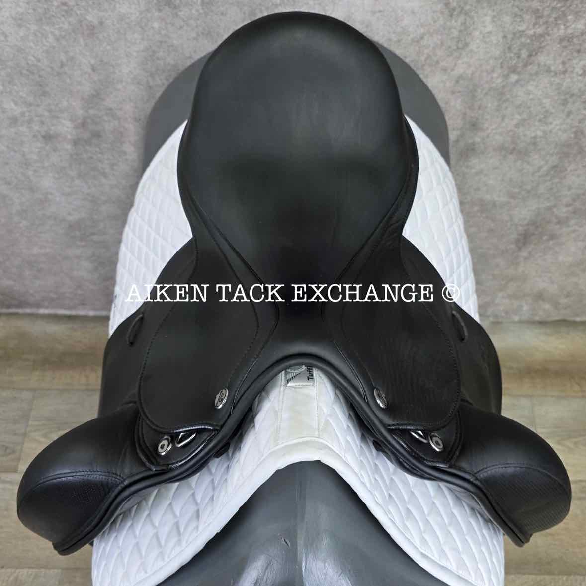 2016 Prestige X-D1D K Zero Monoflap Dressage Saddle, 17" Seat, Wide Tree, Wool Flocked Panels