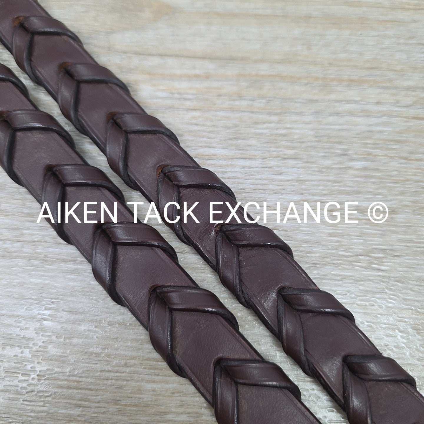 Plain Laced Reins, Brown, 55"