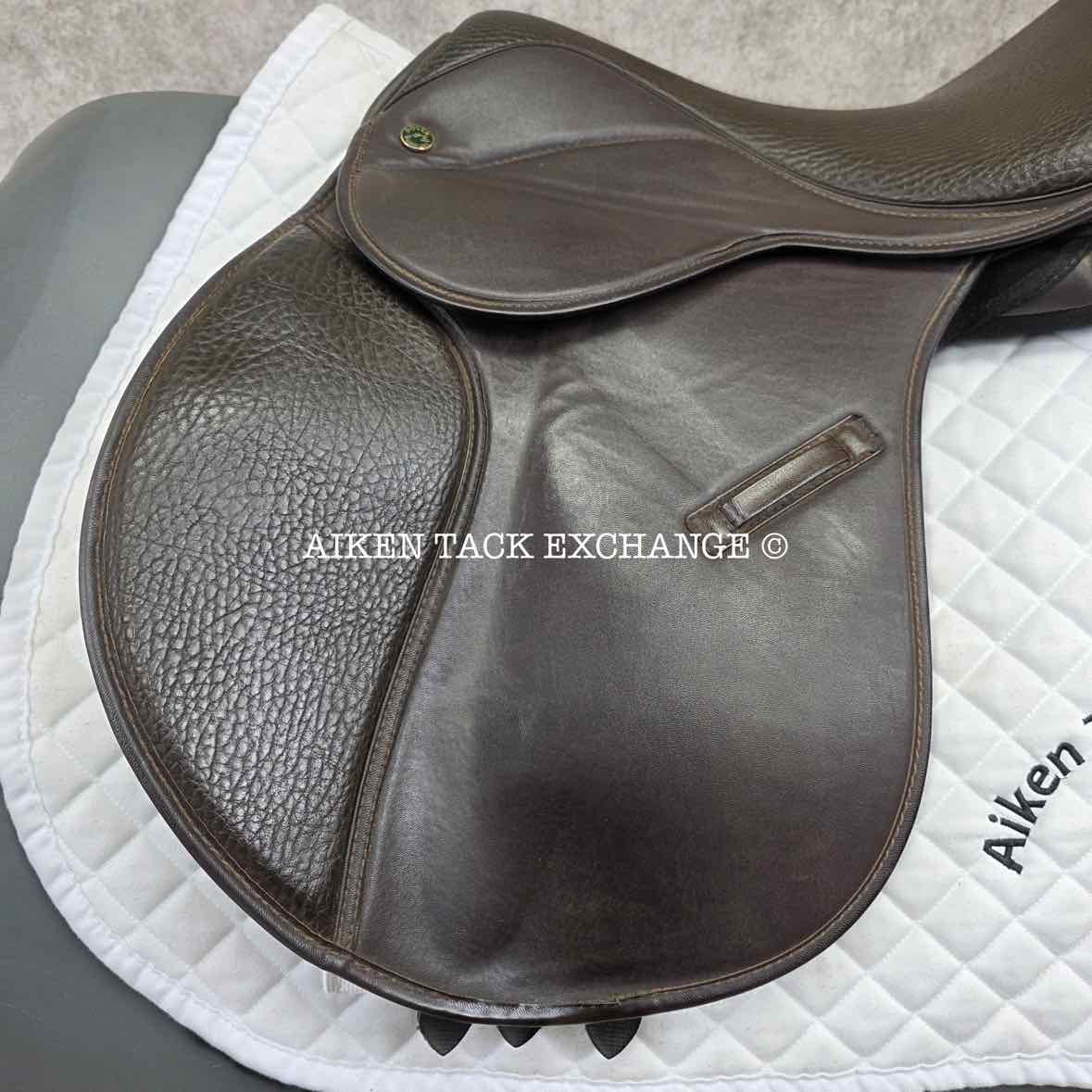 Dover Synthetic ProRide Close Contact Jump Saddle, 16.5" Seat, Medium Tree, Wool Flocked Panels