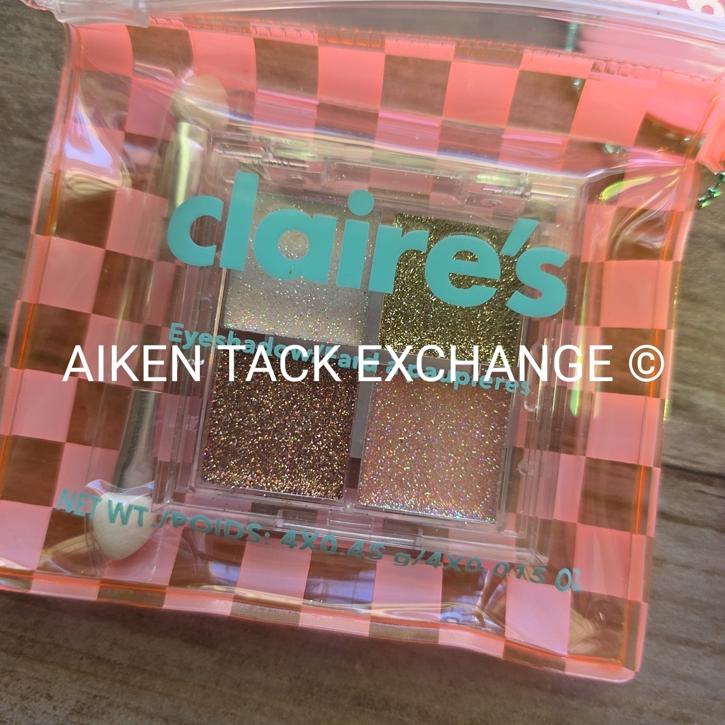 Claire's Beauty Set - Nail Polish (Set of 3) & Glitter Eyeshadow Palette