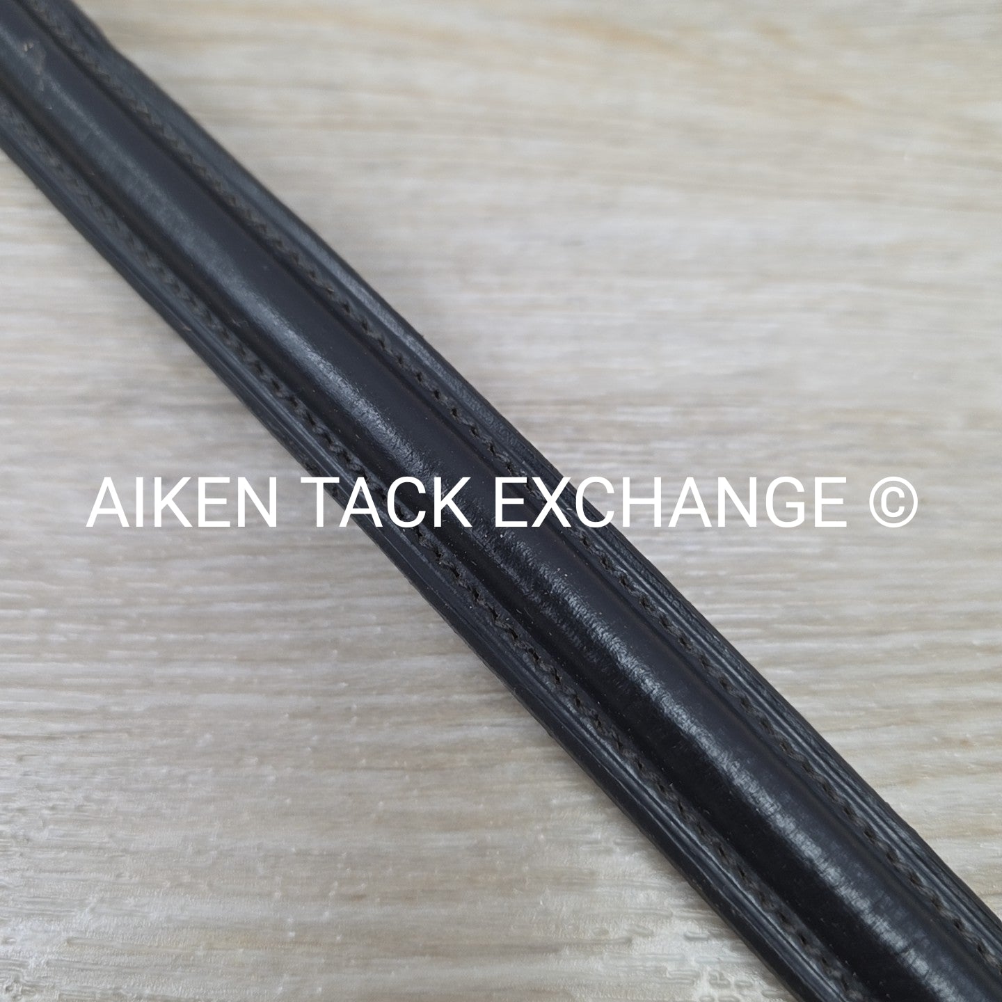 Plain Raised Browband, Black, 16"