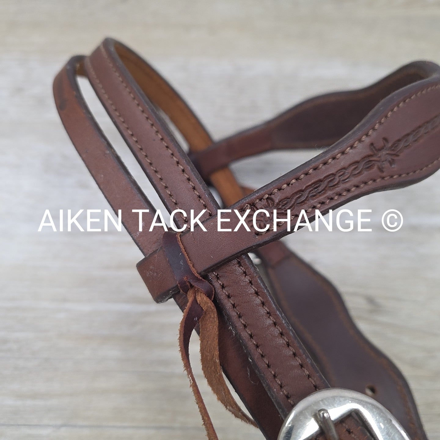 Browband Western Head Stall, Brown, Size Pony