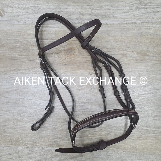 Drop Noseband Bridle, No Reins, Brown, Size Cob