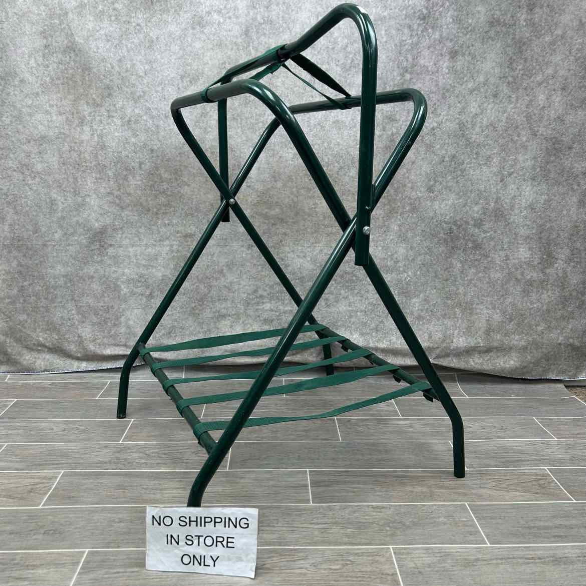 Folding Metal Saddle Rack w/ Hook