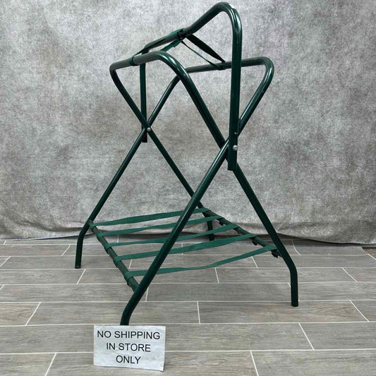 Folding Metal Saddle Rack w/ Hook