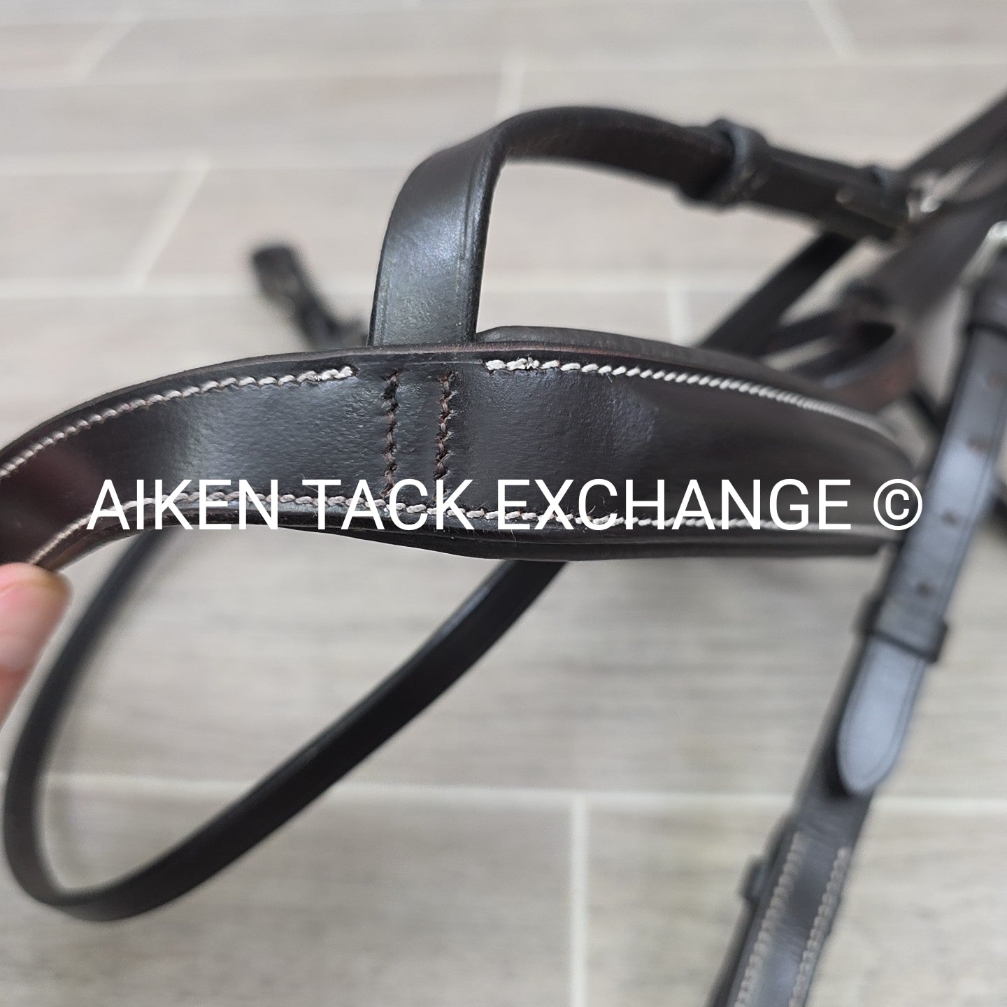 SmartPak Harwich Fancy Stitch Wide Noseband Bridle with Matching Reins, Oversize