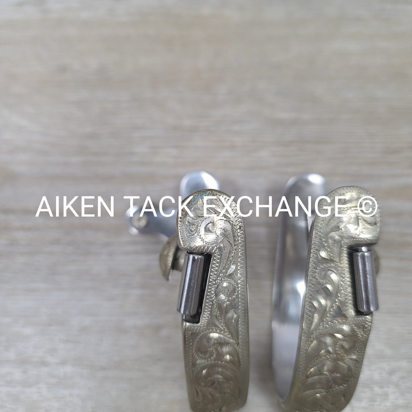 Engraved Western Rowel Spurs, No Straps