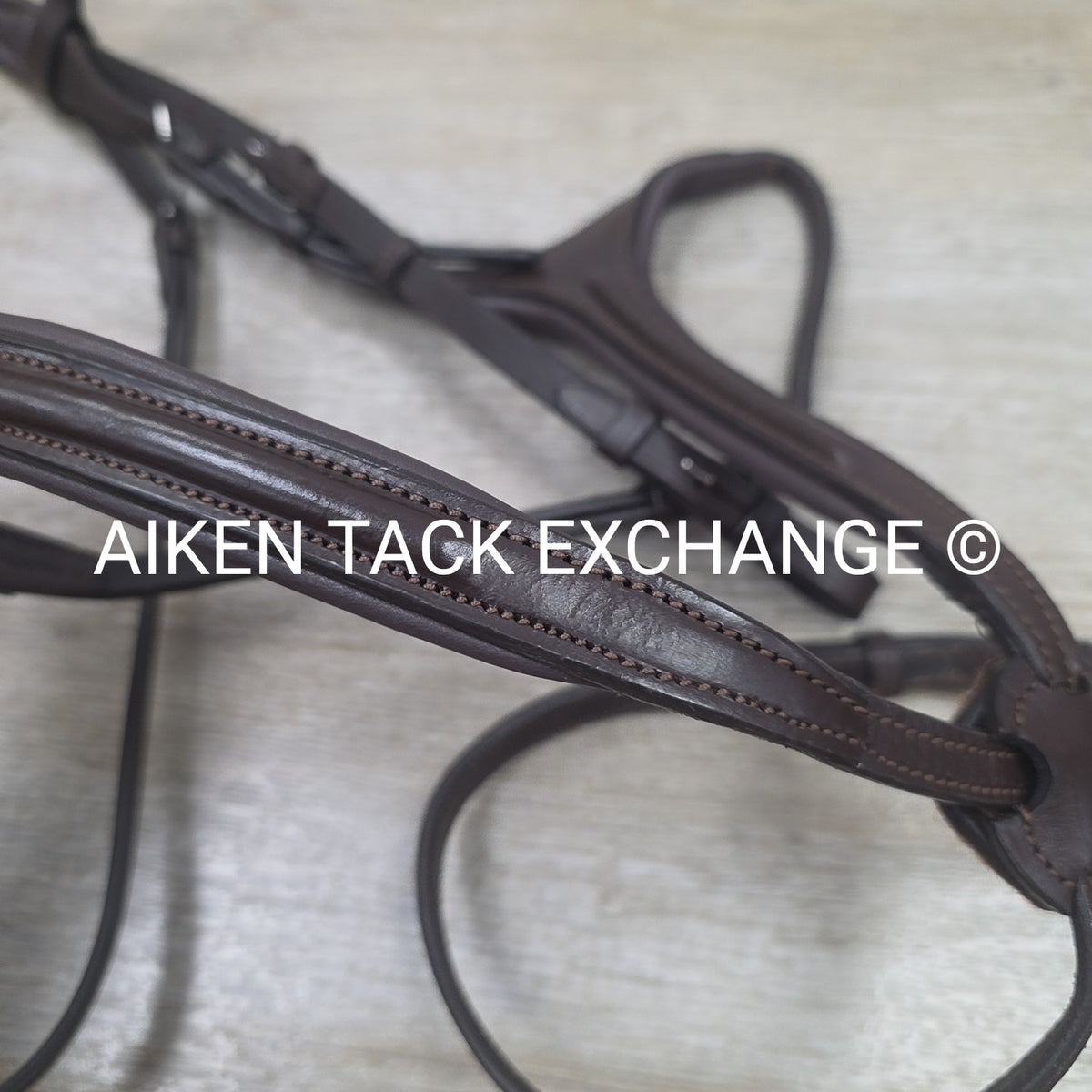 Ergonomic Figure 8 Bridle, No Reins, Brown, Size Full