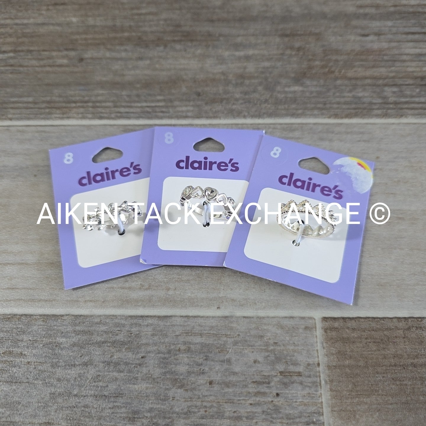 Claire's Rings (3) - Size 8