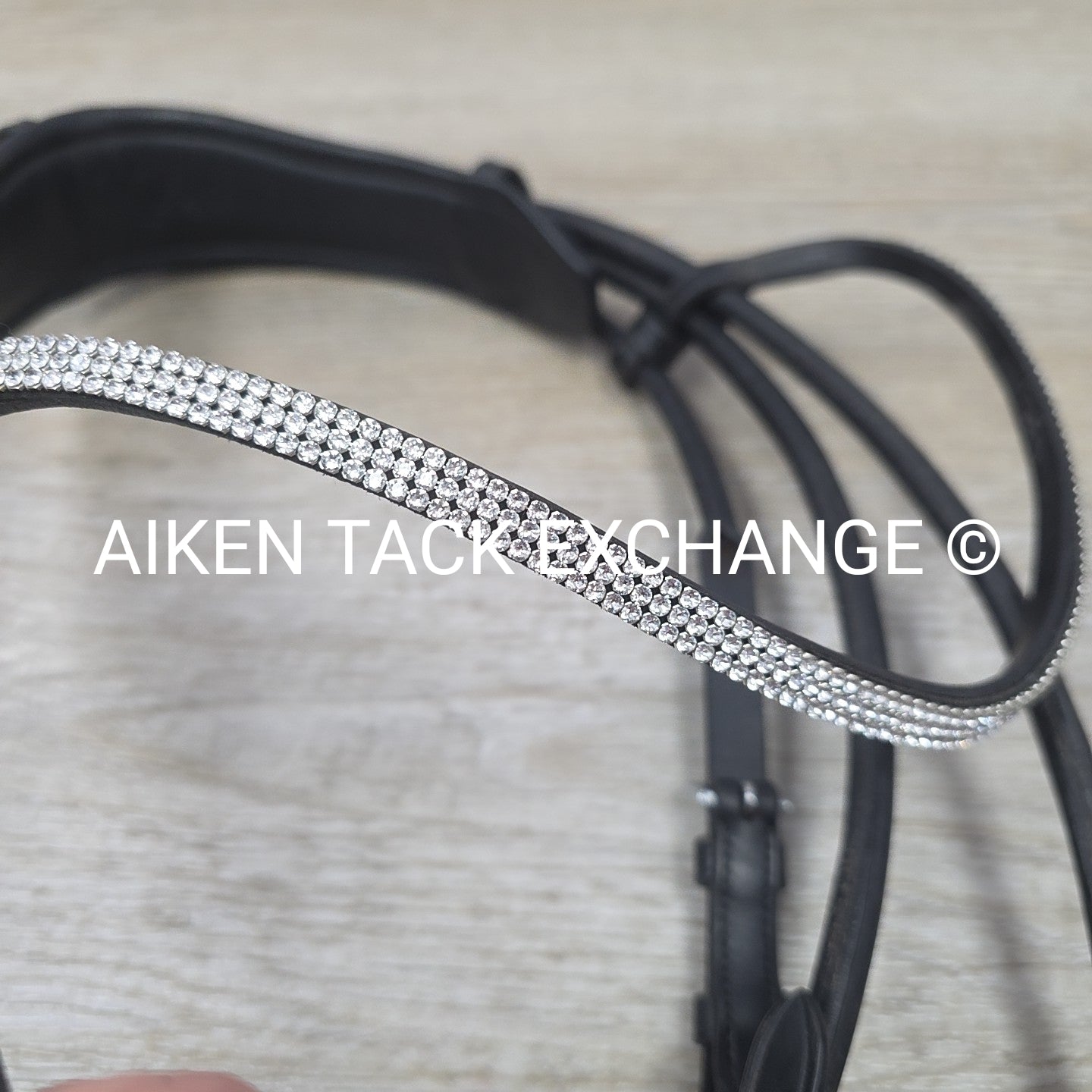 Schockemohle Rolled Dressage Bridle, No Reins, Black, Size Full