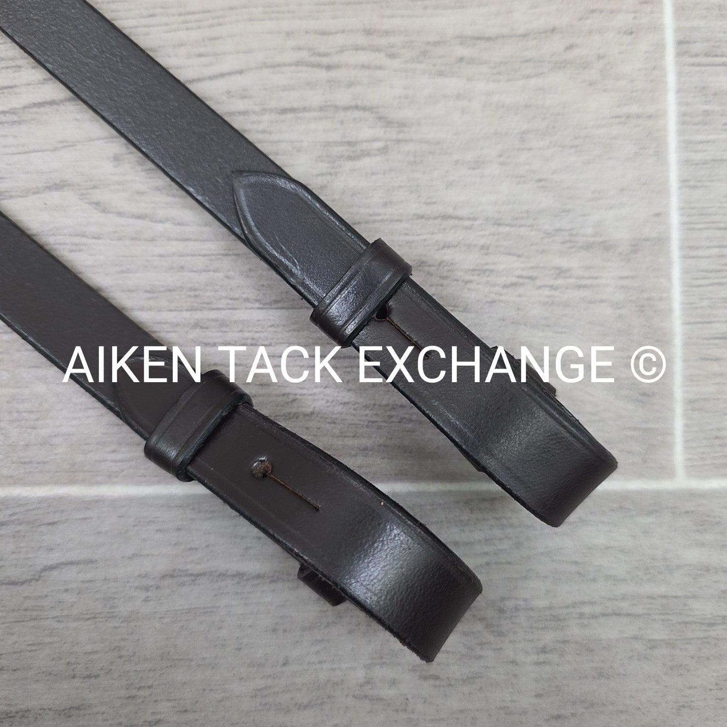 Leather Reins with Hand Stops, Brown, 53"