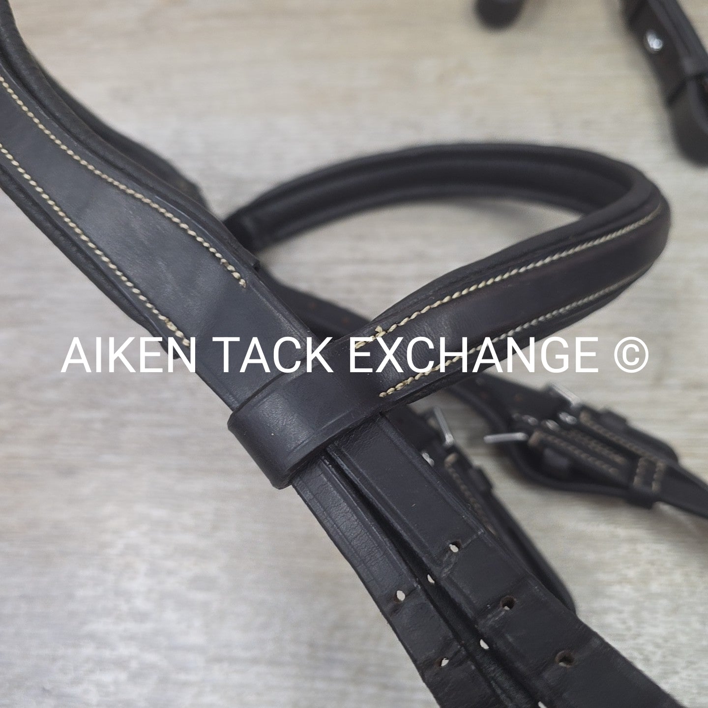 Monocrown Fancy Stitched Bridle with Laced Reins, Brown, Size Full