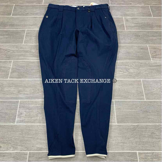 Sarm Hippique Lord Knee Patch Breeches, Navy, Size 36