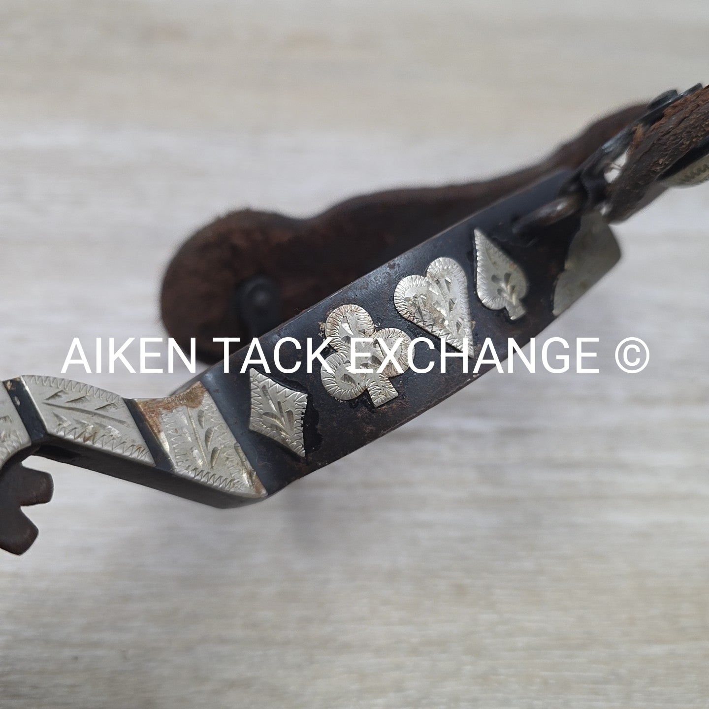 Western Rowel Spurs with Leather Spur Straps