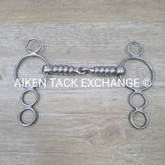 Single Joint Cherry Roller 3 Ring Gag Bit 5.5"