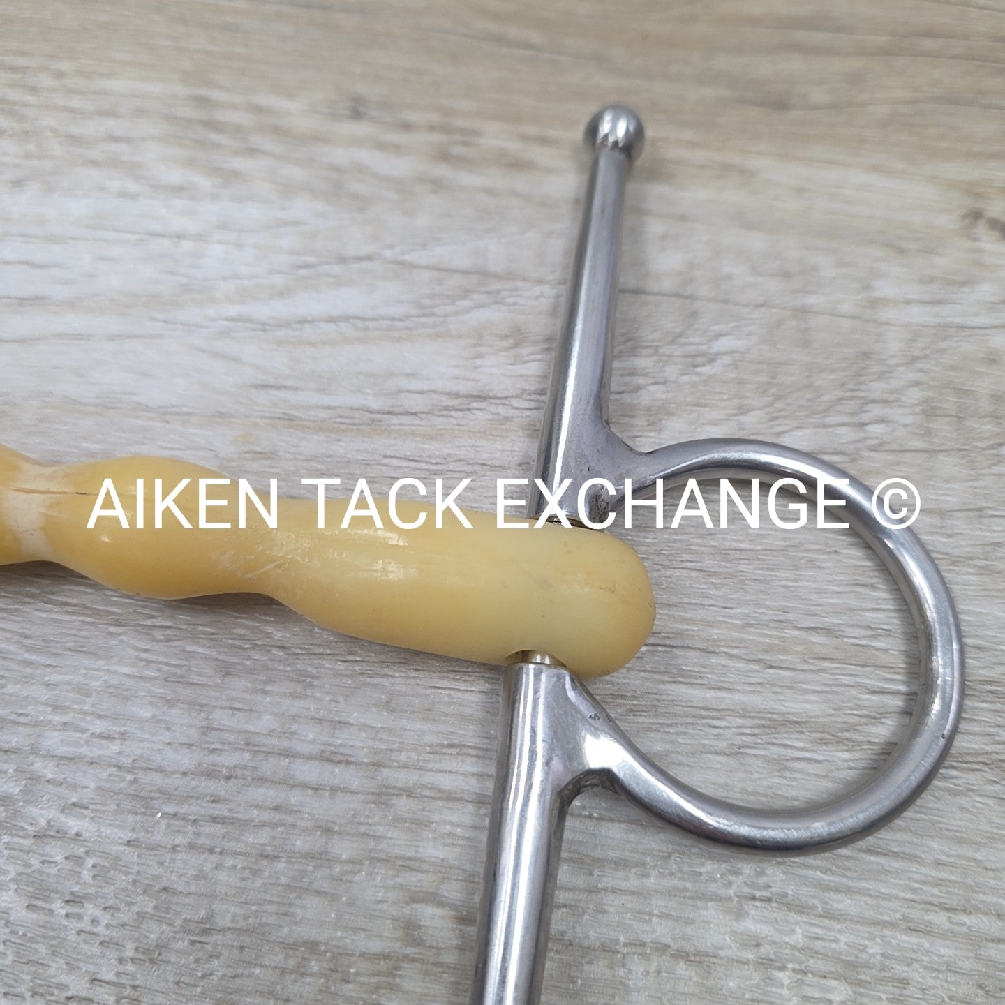 Happy Mouth Shaped Mullen Mouth Full Cheek Bit 5" (Has Chew Marks)