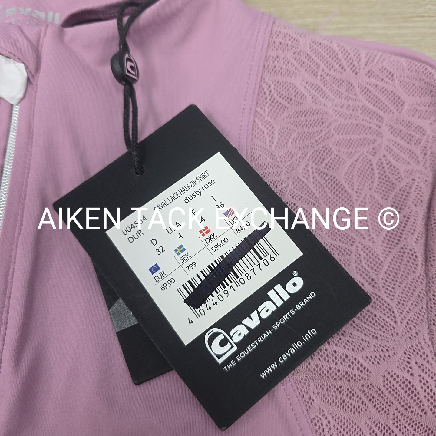 Cavallo Iron Horse Dressage Lace Short Sleeve Top, Size 4