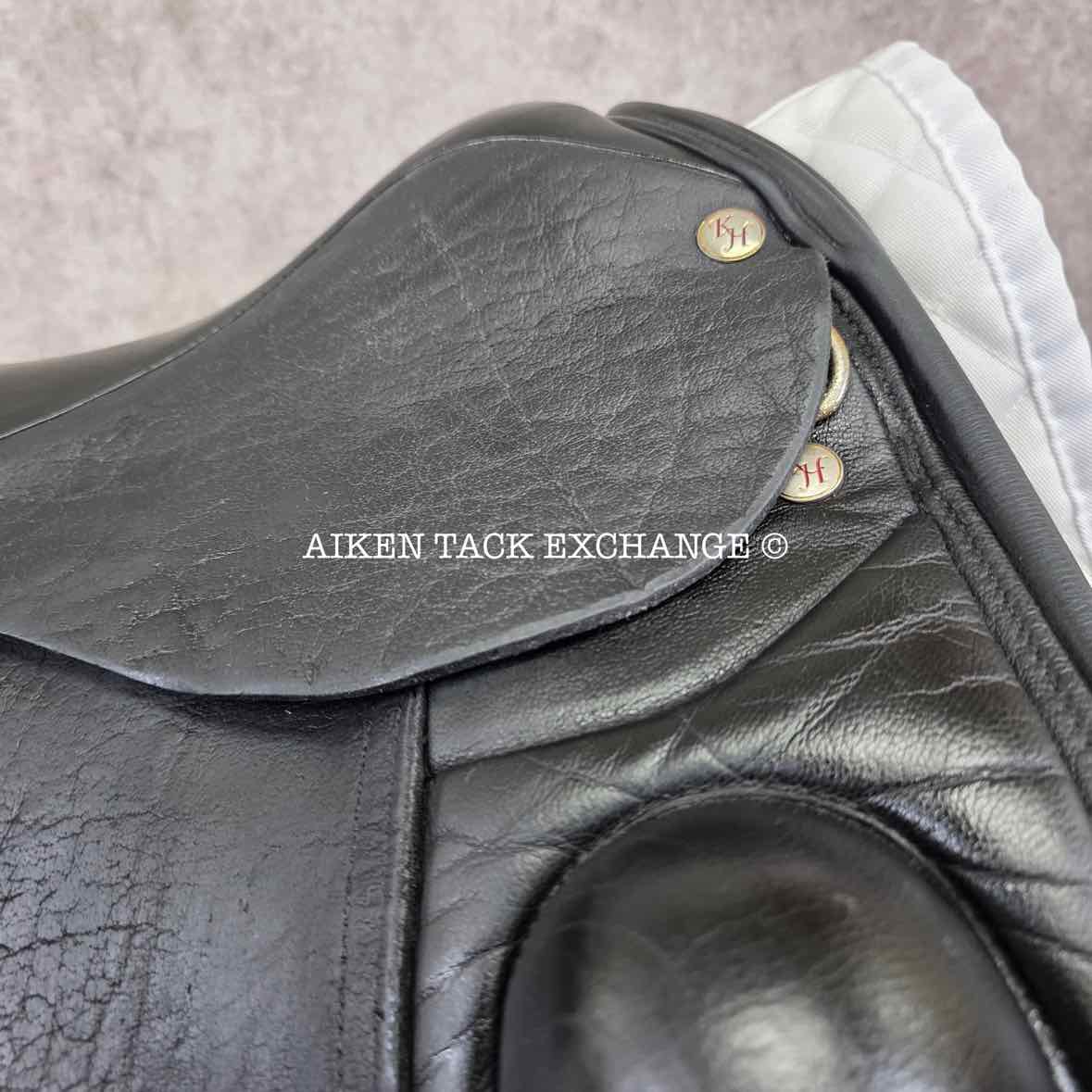 Kay Hastilow Kintbury Dressage Saddle, 18" Seat, Extra Wide Tree, Wool Flocked Panels