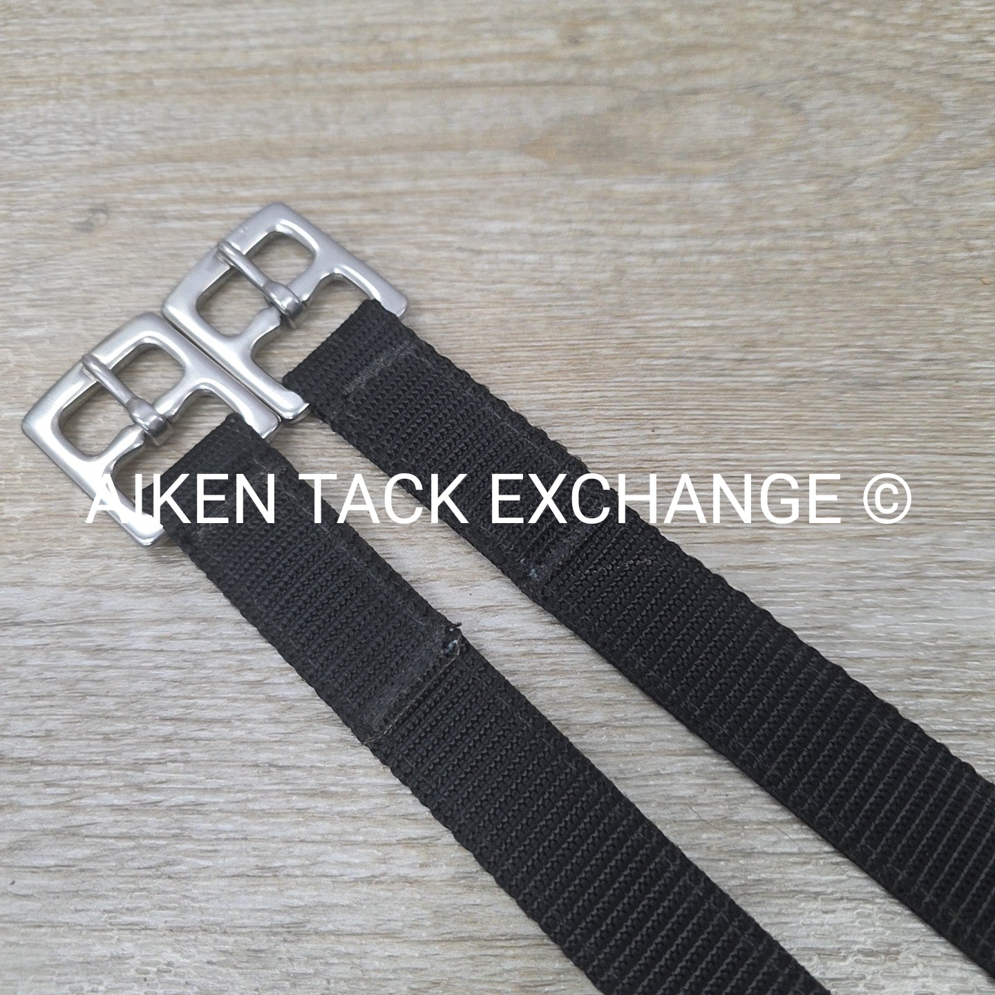 Nylon Stirrup Leathers, Black, 52"