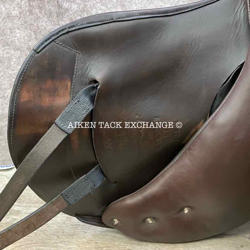 Adam Ellis Mono Event Jump Saddle, 17.5" Seat, Wide Tree, Wool Flocked Panels