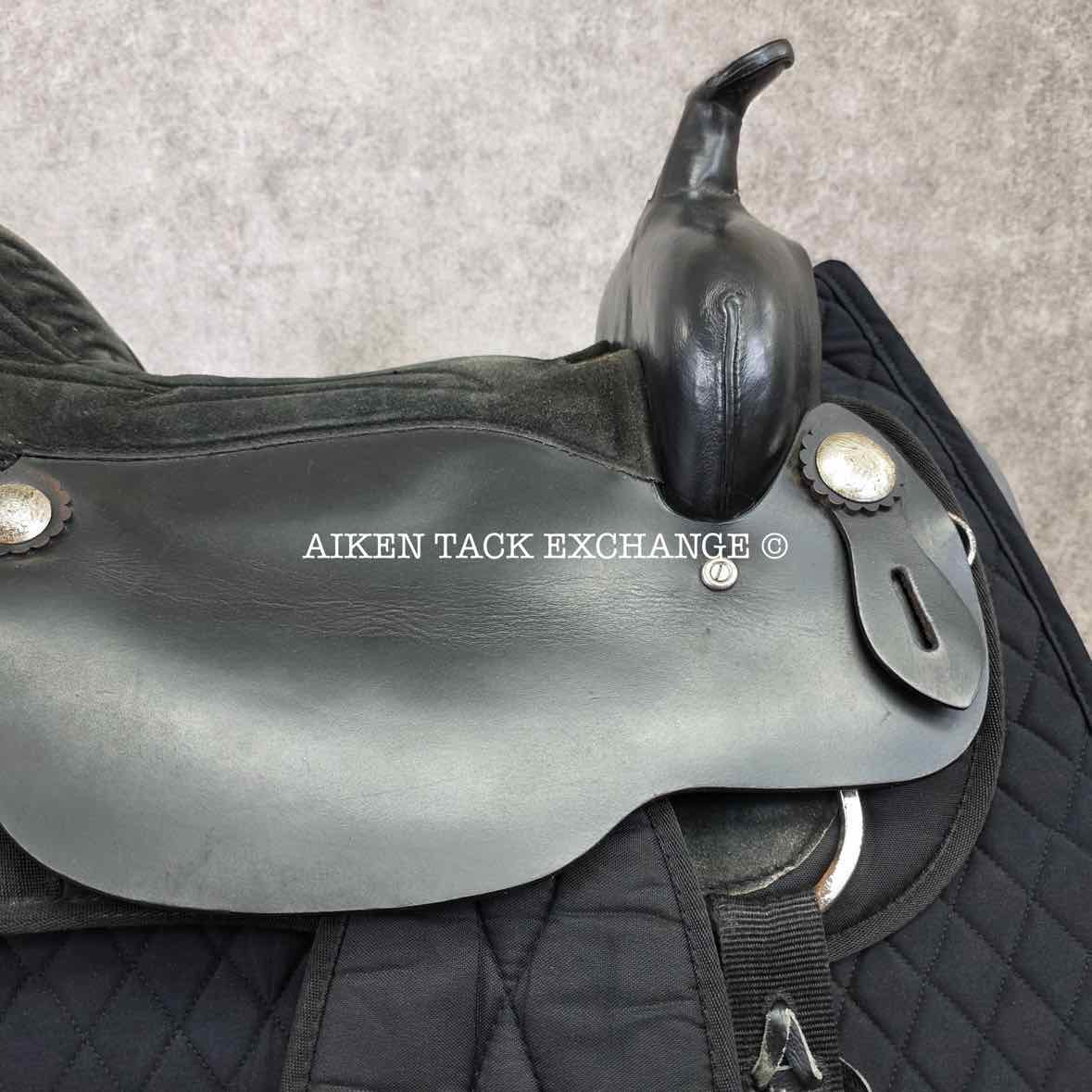 Tough 1 King Series Eclipse Western Saddle, 17" Seat, Wide Tree - Full QH Bars