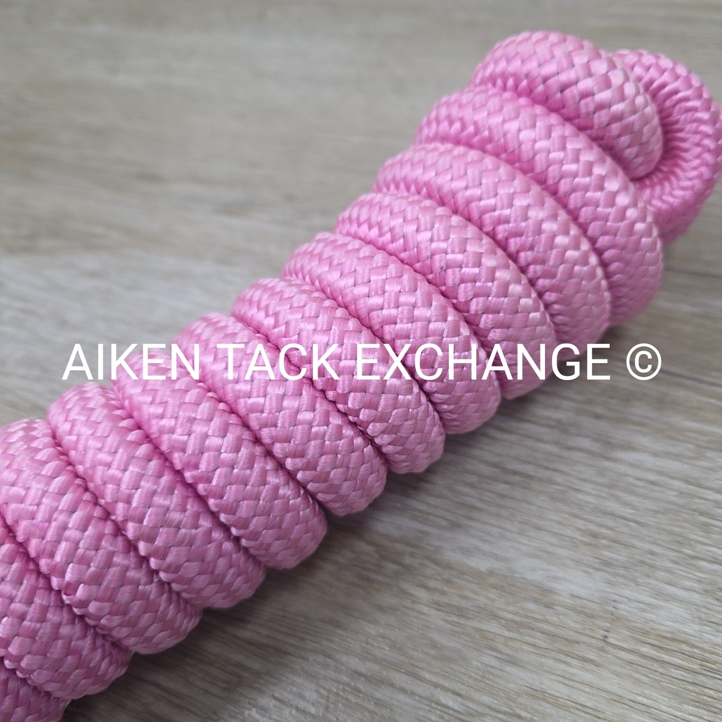 Equitem Braided Nylon Lead Rope with Leather Popper